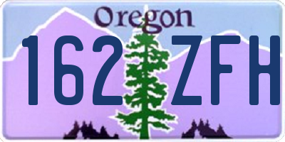 OR license plate 162ZFH