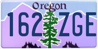 OR license plate 162ZGE