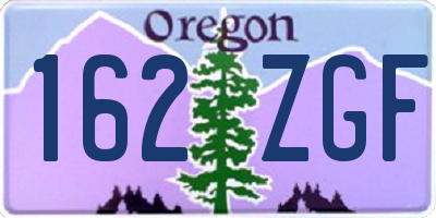 OR license plate 162ZGF