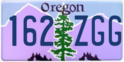 OR license plate 162ZGG
