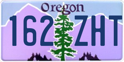 OR license plate 162ZHT