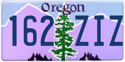 OR license plate 162ZIZ