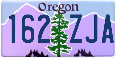 OR license plate 162ZJA