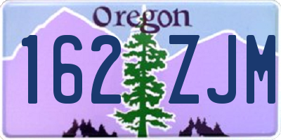 OR license plate 162ZJM