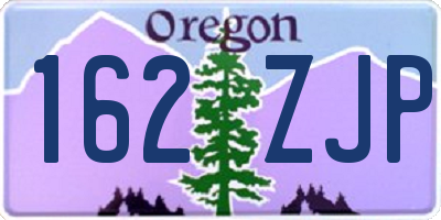 OR license plate 162ZJP