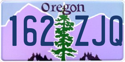 OR license plate 162ZJQ