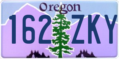 OR license plate 162ZKY