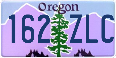 OR license plate 162ZLC
