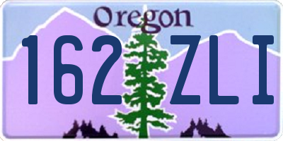OR license plate 162ZLI