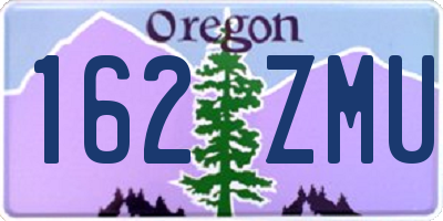 OR license plate 162ZMU