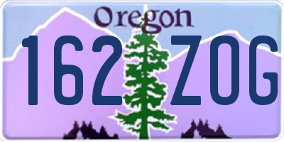 OR license plate 162ZOG
