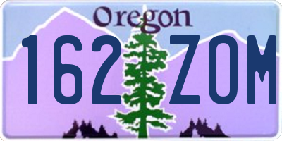OR license plate 162ZOM