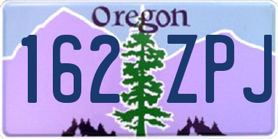OR license plate 162ZPJ
