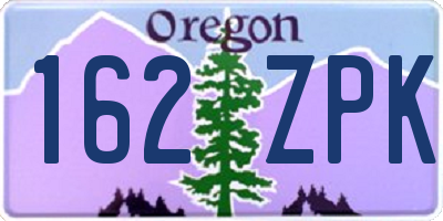 OR license plate 162ZPK