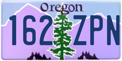 OR license plate 162ZPN