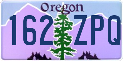 OR license plate 162ZPQ