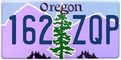 OR license plate 162ZQP
