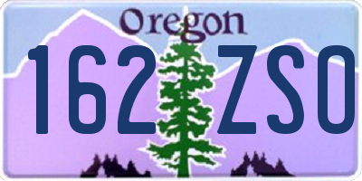 OR license plate 162ZSO