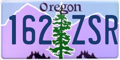 OR license plate 162ZSR