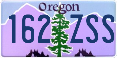 OR license plate 162ZSS