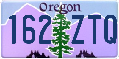 OR license plate 162ZTQ