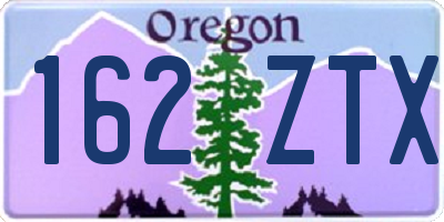OR license plate 162ZTX