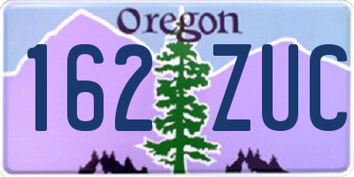OR license plate 162ZUC