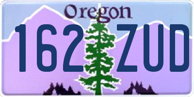 OR license plate 162ZUD