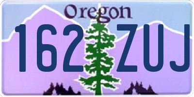 OR license plate 162ZUJ