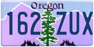 OR license plate 162ZUX