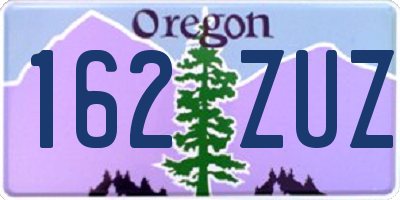 OR license plate 162ZUZ