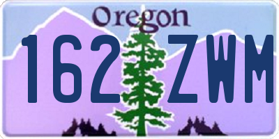 OR license plate 162ZWM