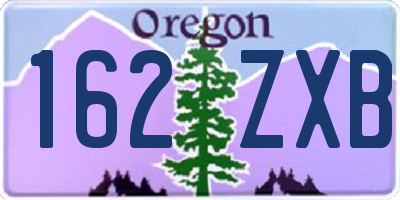 OR license plate 162ZXB