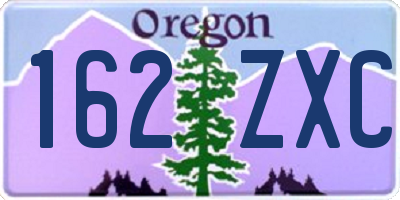 OR license plate 162ZXC