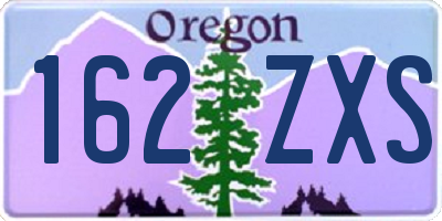 OR license plate 162ZXS