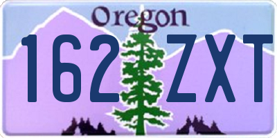 OR license plate 162ZXT