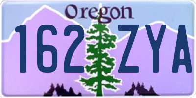 OR license plate 162ZYA
