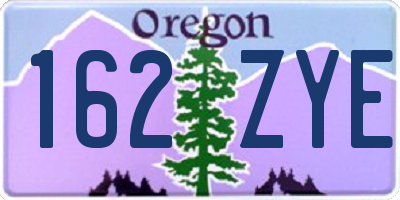 OR license plate 162ZYE
