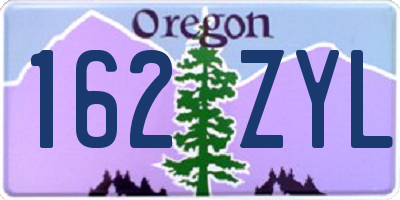 OR license plate 162ZYL