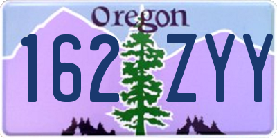 OR license plate 162ZYY