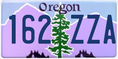 OR license plate 162ZZA