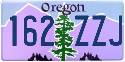 OR license plate 162ZZJ
