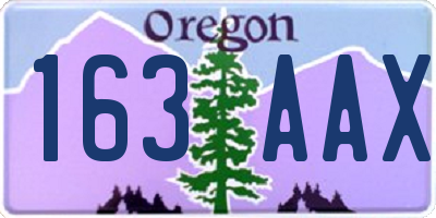 OR license plate 163AAX
