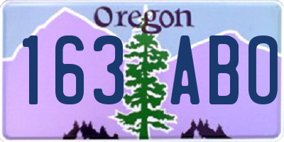 OR license plate 163ABO