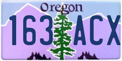 OR license plate 163ACX