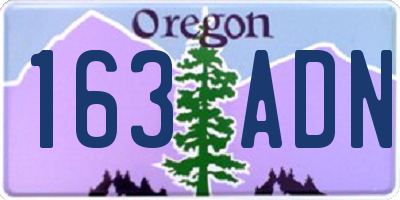 OR license plate 163ADN