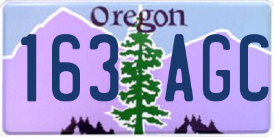 OR license plate 163AGC