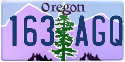 OR license plate 163AGQ