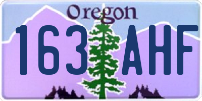 OR license plate 163AHF