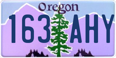 OR license plate 163AHY